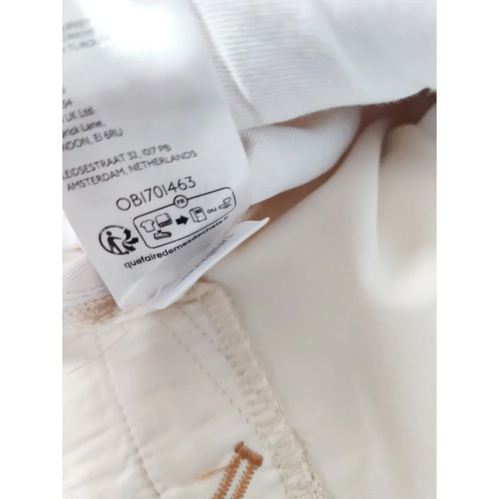New Pilcro Barrel Pants 30 Patchwork Chino Ivory Relaxed Cotton Anthropologie